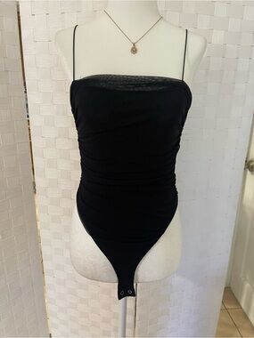 Forever 21 Black Spaghetti Strap Bodysuit